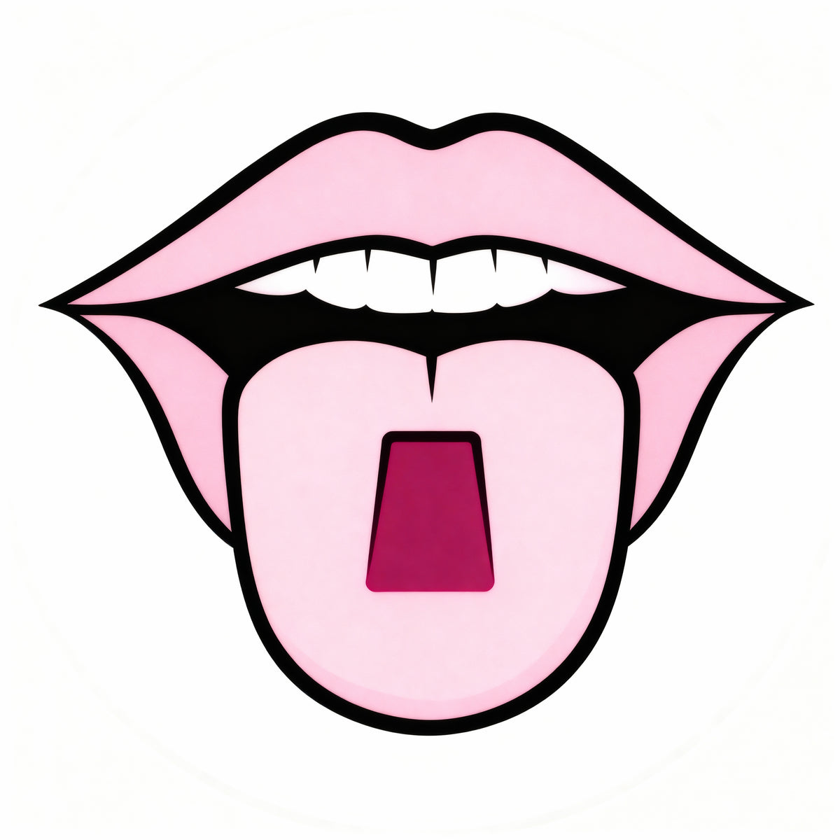 Strip being placed on tongue